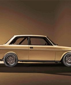 Beige Classic Volvo Saloon 240 Car Diamond Paintings