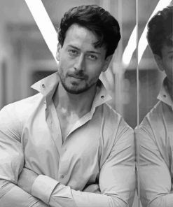 Black And White Tiger Shroff Diamond Paintings