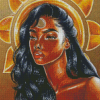 Black Goddess Of The Sun Diamond Paintings