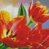 Blooming Orange Tulips Diamond Paintings