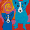 Blue Dogs Diamond Paintings