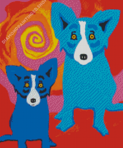 Blue Dogs Diamond Paintings