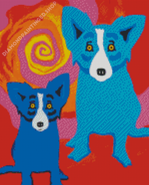 Blue Dogs Diamond Paintings