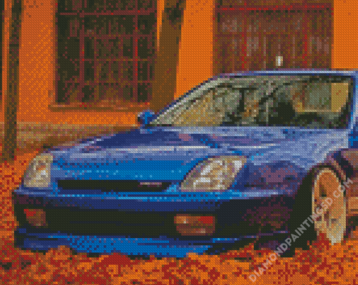 Blue Honda Prelude Diamond Paintings