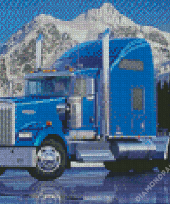 Blue Kenworth Truck Diamond Paintings