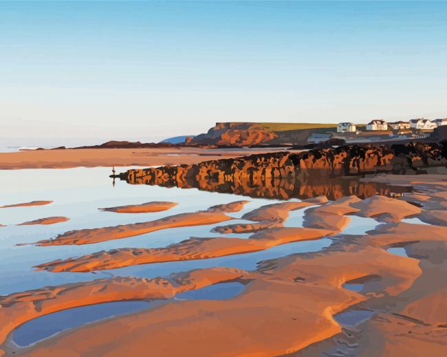 Bude Beach Cornwall Diamond Paintings