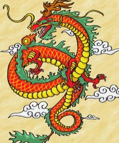 Chinese Dragon Illustration Diamond Paintings