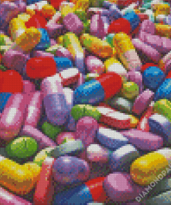 Colorful Drugs Pills Diamond Paintings