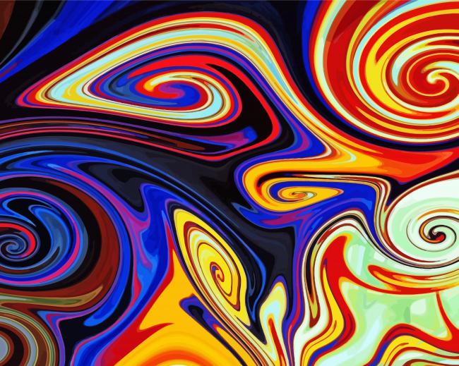 Colorful Illustration Abstract Diamond Paintings