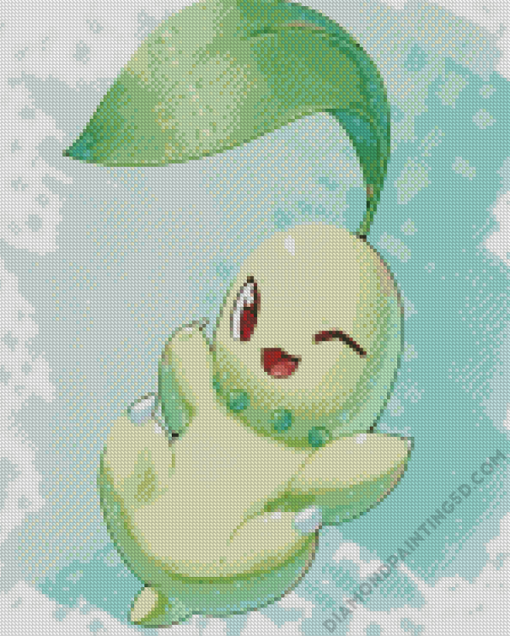 Cute Chikorita Art Diamond Paintings