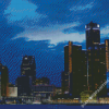 Detroit Skyline Michigan Diamond Paintings