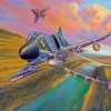 F4 Phantom Fighter Aircraft Art Diamond Paintings