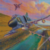 F4 Phantom Fighter Aircraft Art Diamond Paintings