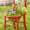 Flowers in Red Chair Diamond Paintings