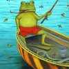 Fly Fishing Frog Diamond Paintings