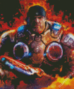 Gears Of War Marcus Fenix Diamond Paintings