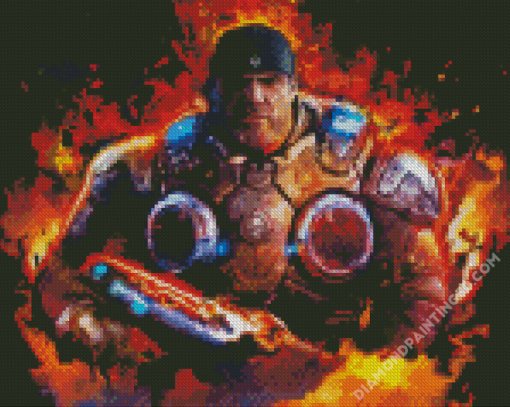 Gears Of War Marcus Fenix Diamond Paintings