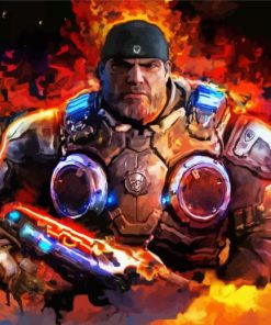 Gears Of War Marcus Fenix Diamond Paintings