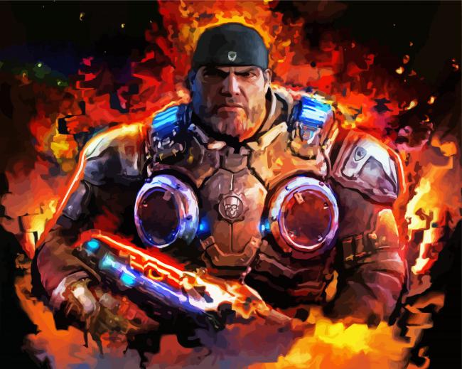 Gears Of War Marcus Fenix Diamond Paintings