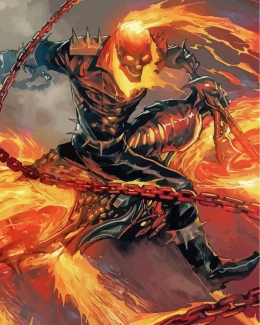 Ghost Rider Marvel Art Diamond Paintings