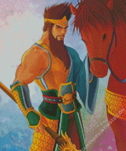 Guan Yu And Horse Diamond Paintings