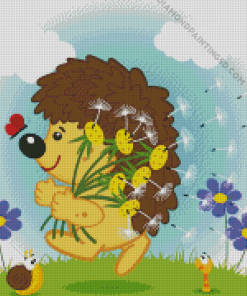 Hedgehog Dandelion Animation Diamond Paintings