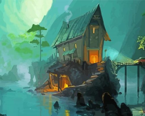 House River Cartoon Diamond Paintings