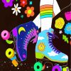 Illustration Roller Skate Diamond Paintings