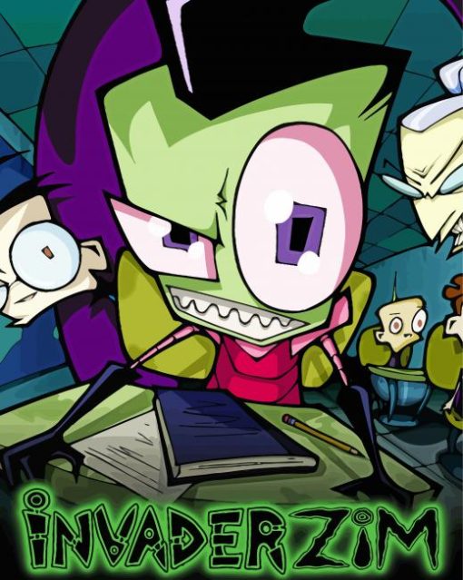 Invader Zim Cartoon Poster Diamond Paintings