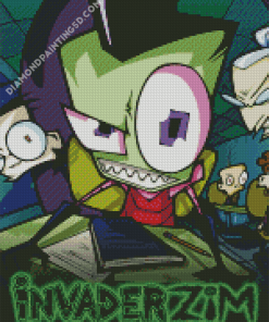 Invader Zim Cartoon Poster Diamond Paintings