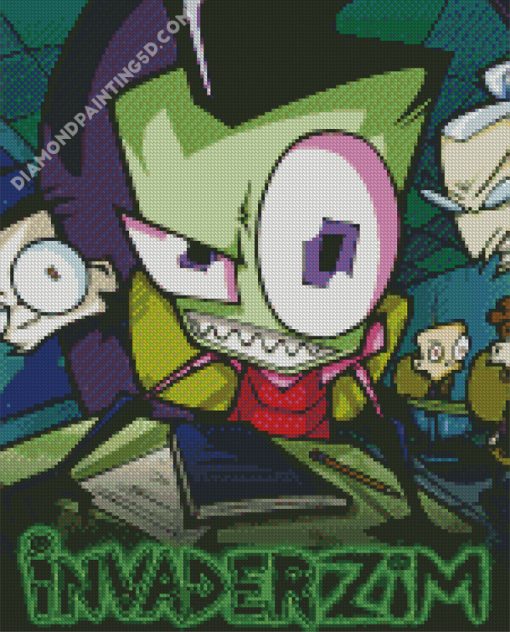 Invader Zim Cartoon Poster Diamond Paintings