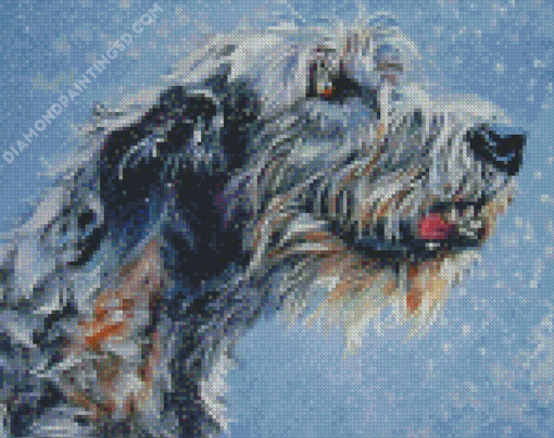 Irish Wolfhound Dog Art Diamond Paintings