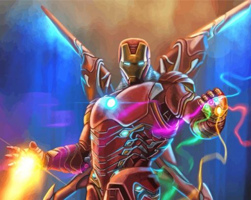 Iron Man Infinity Stones Marvel Hero Diamond Paintings