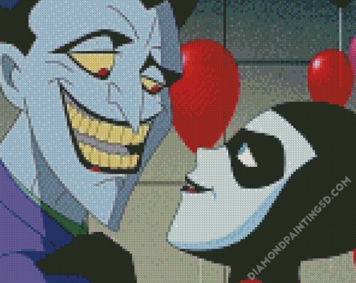 Joker And Harley Cartoon Diamond Paintings