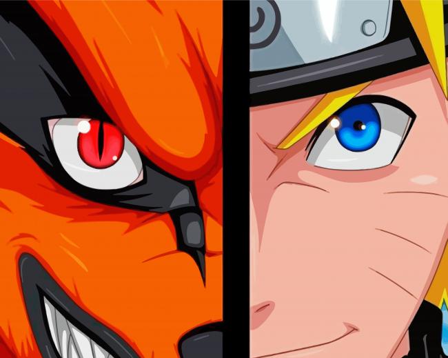 Kurama And Naruto Diamond Paintings