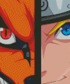 Kurama And Naruto Diamond Paintings