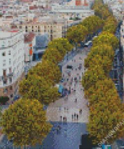 Las Ramblas Spain Diamond Paintings