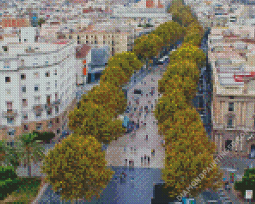 Las Ramblas Spain Diamond Paintings