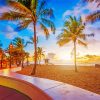 Lauderdale Beach At Sunset Diamond Paintings