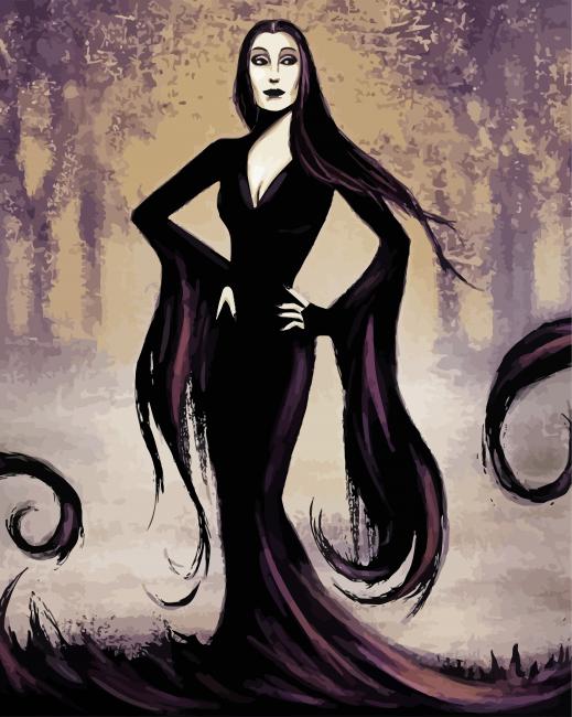 Morticia Addams Art Diamond Paintings