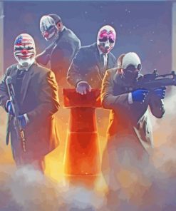 Payday 2 Video Game Diamond Paintings