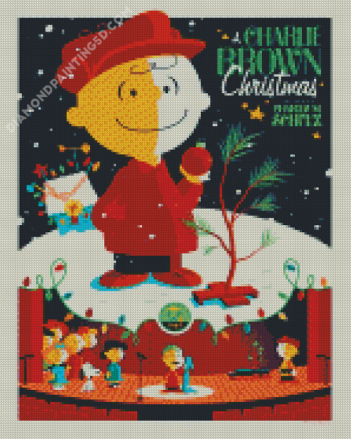 Peanuts Christmas Poster Diamond Paintings