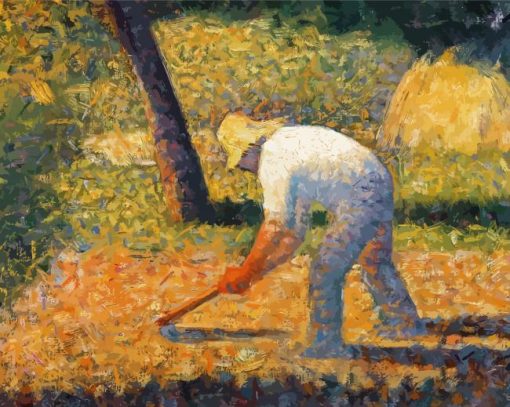 Peasant With Hoe Georges Seurat Diamond Paintings