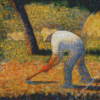 Peasant With Hoe Georges Seurat Diamond Paintings