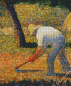 Peasant With Hoe Georges Seurat Diamond Paintings