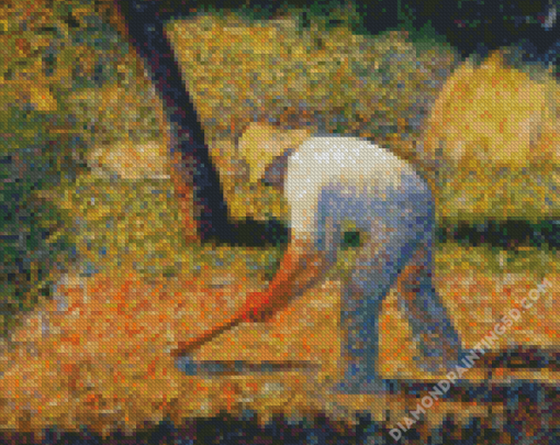 Peasant With Hoe Georges Seurat Diamond Paintings