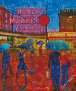 Pike Place Market Seattle Art Diamond Paintings