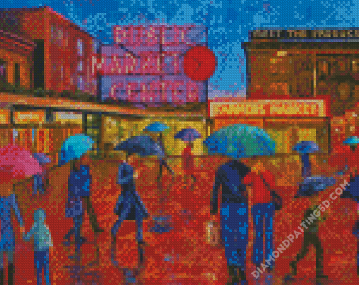 Pike Place Market Seattle Art Diamond Paintings