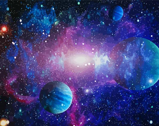 Planets And Stars Art Diamond Paintings