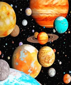 Planets And Stars Diamond Paintings